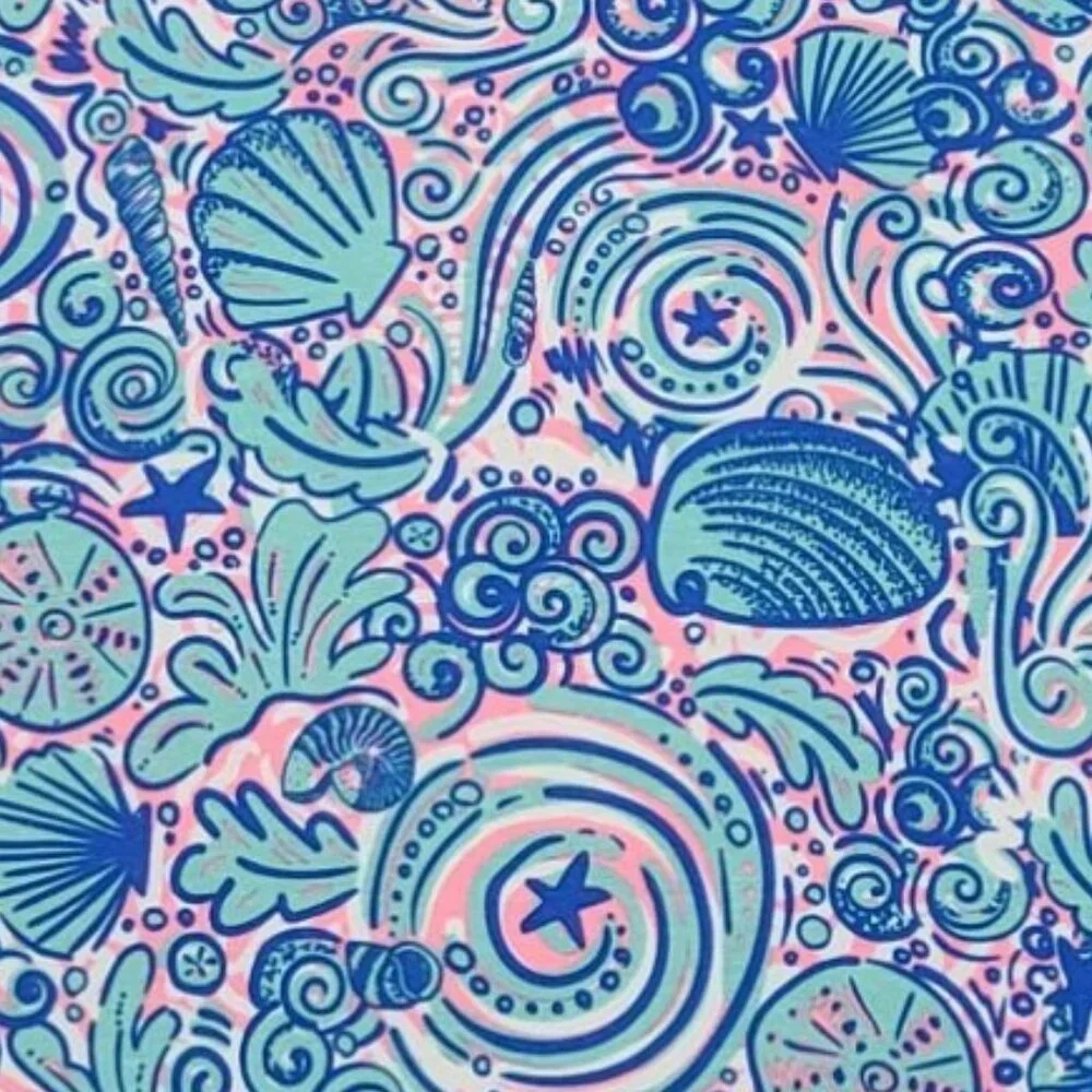 Simply Southern Pink and Blue SWIRLY Top Seashells Beach Small - Picture 16 of 16